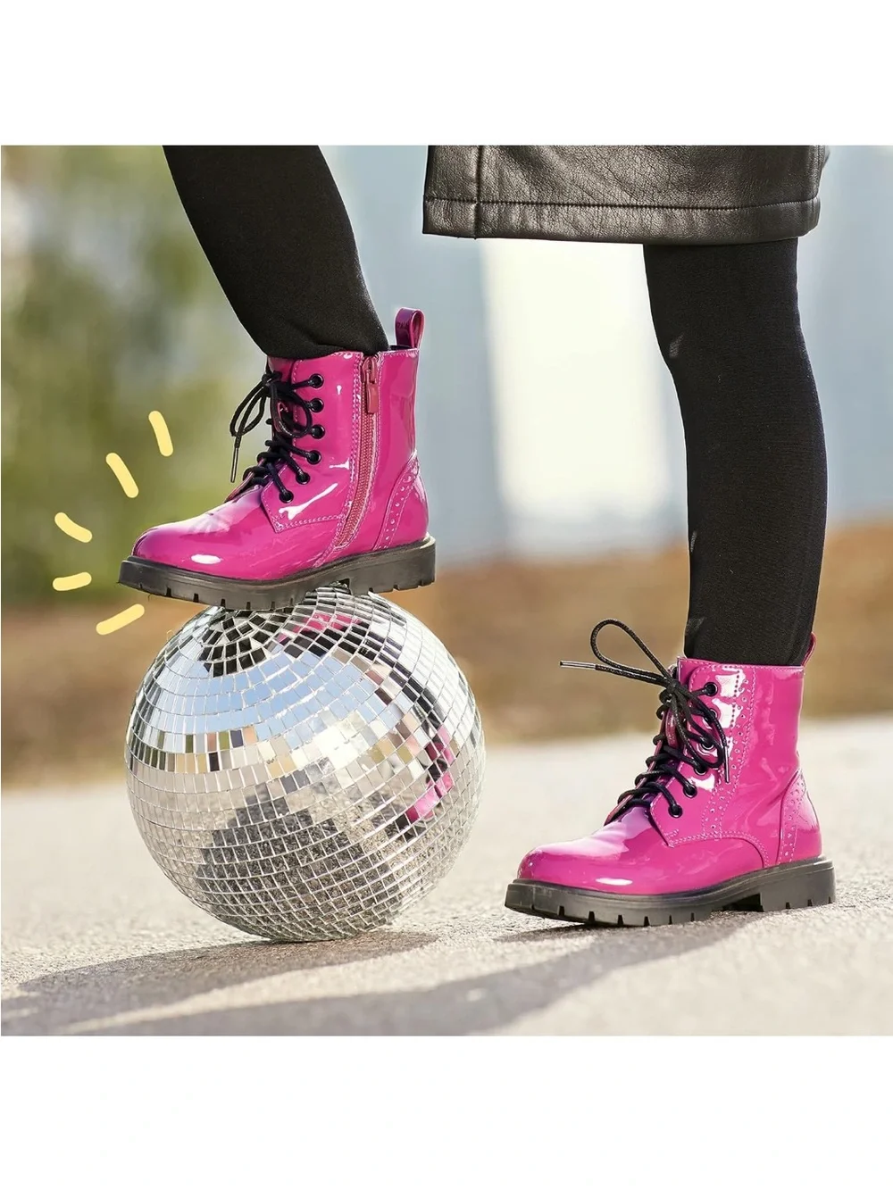 DREAM PAIRS Boys Girls Side Zipper Combat Ankle Boots Size 8 Toddler